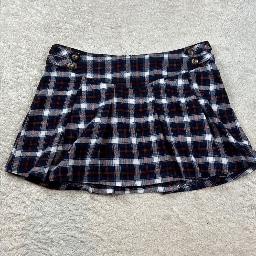 SP Classic navy and red plaid schoolgirl punk mall goth‎ mini skirt, 9